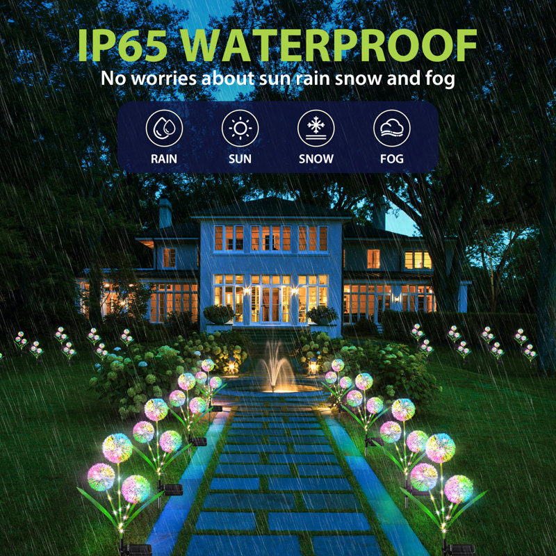 LETMY ABS Low Voltage Solar Powered Integrated LED Pathway Light Pack